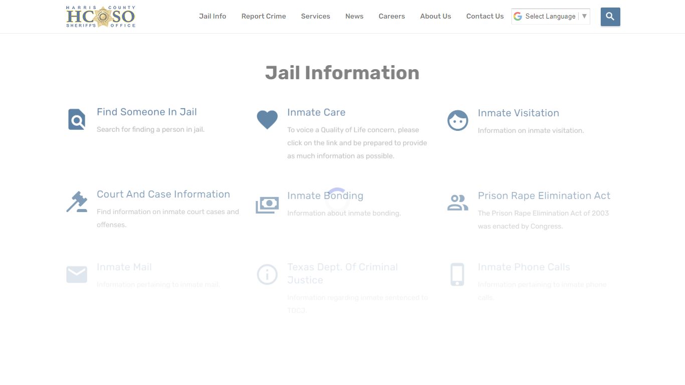 Jail Information—Harris County Texas Sheriff's Office