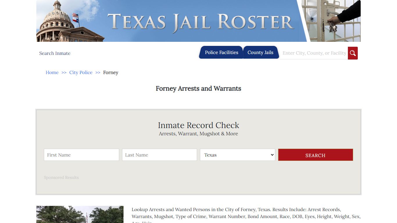 Forney Arrests and Warrants | Jail Roster Search